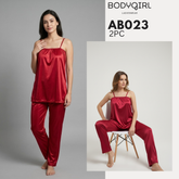 Silk Nightwear Set - 2 Piece Luxury Cami & Pants