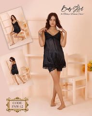 Body Girl 2-Pieces Short Cami Set Nightwear For Girls & Women Free Size