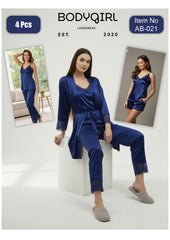 BodyGirl 3-Piece Silk Gown Set
