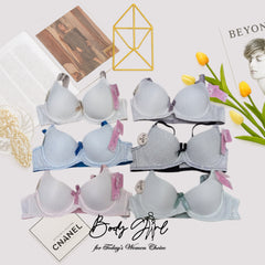 Body Girl Blue Strap Dotted Everyday Bra – Elegant & Comfortable Women’s Lingerie