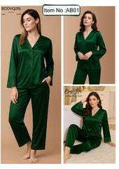 Royal Silk Nightwear Set - 2 Piece
