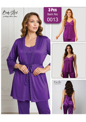 Luxury Silk Pajama Set 3 Piece