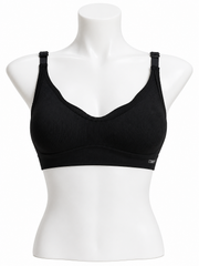 Ribbed Seamless Bra – Free Size | Black