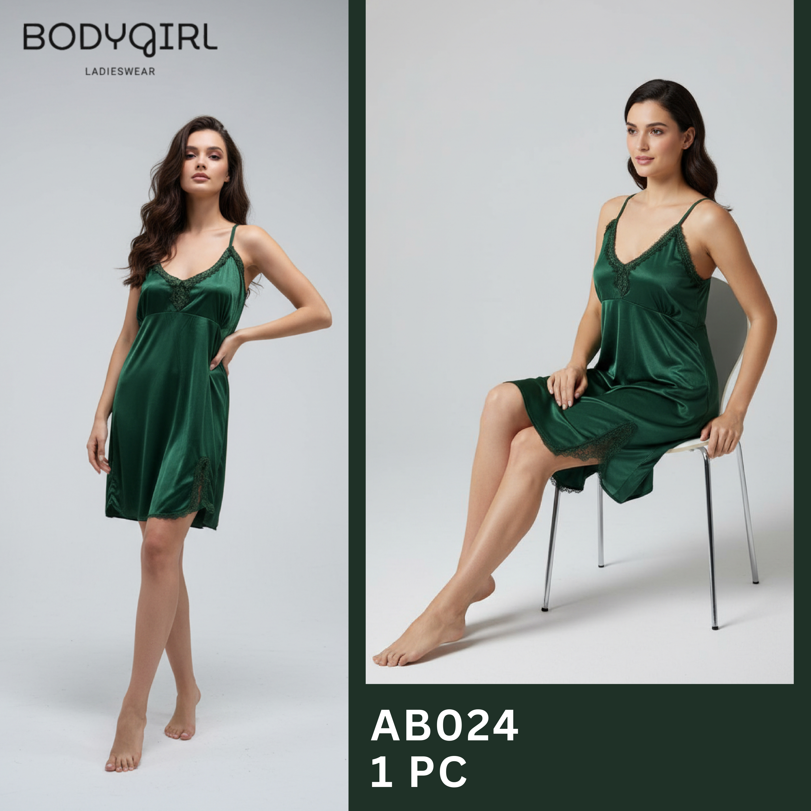 Silk Nightdress - Luxury V-Neck Slip Dress for Women