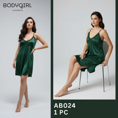 Silk Nightdress - Luxury V-Neck Slip Dress for Women