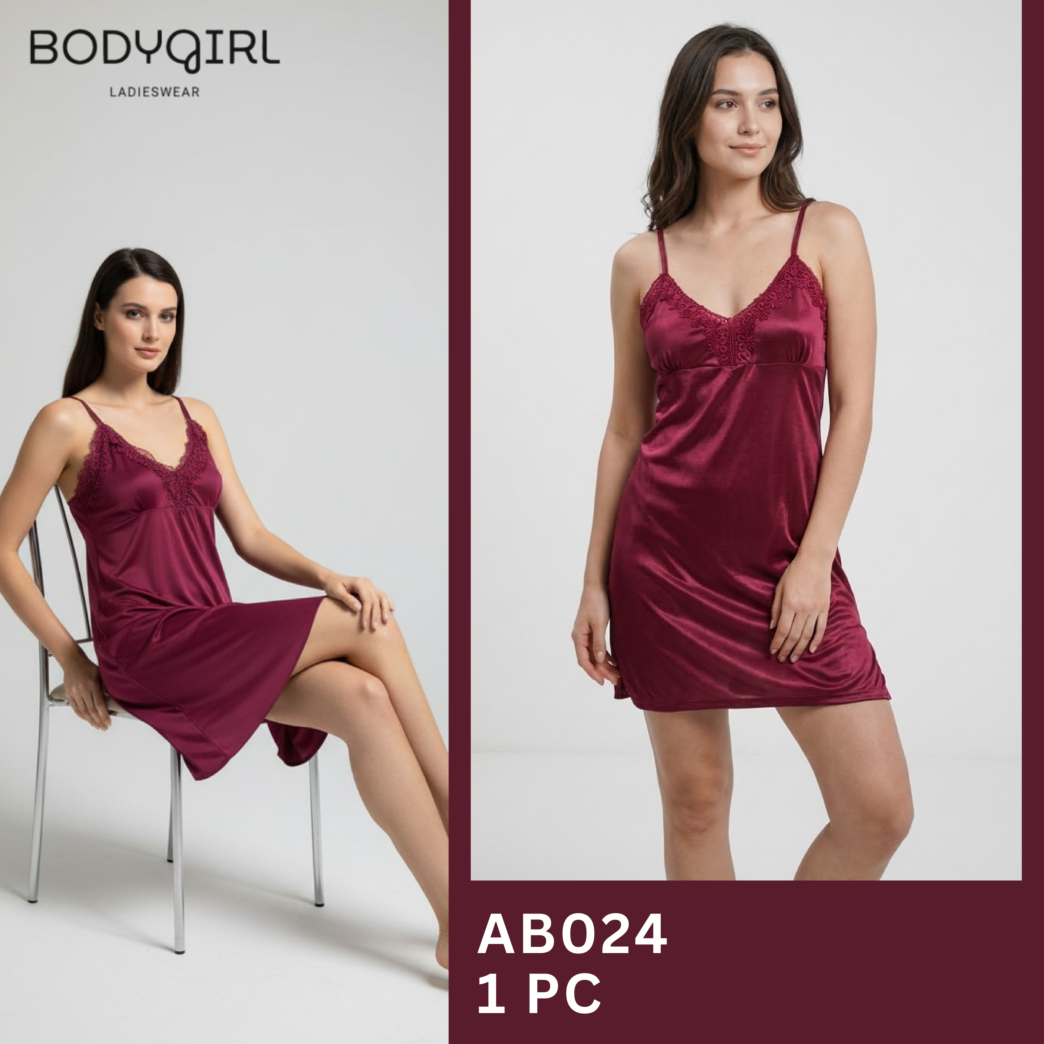 Silk Nightdress - Luxury V-Neck Slip Dress for Women