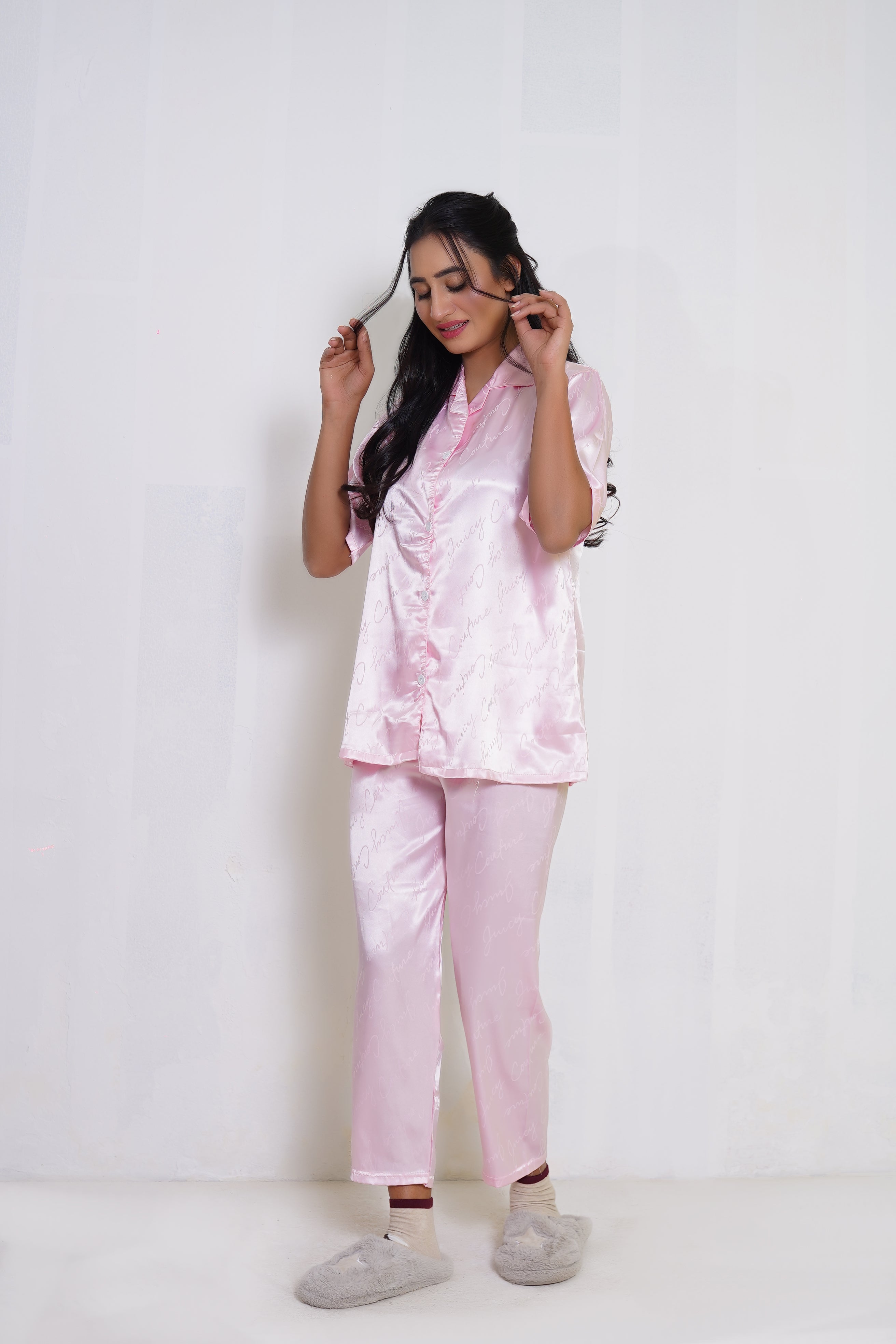 Body Girl Light Pink 2-Piece Pajama Set - Comfortable & Soft Sleepwear for Women