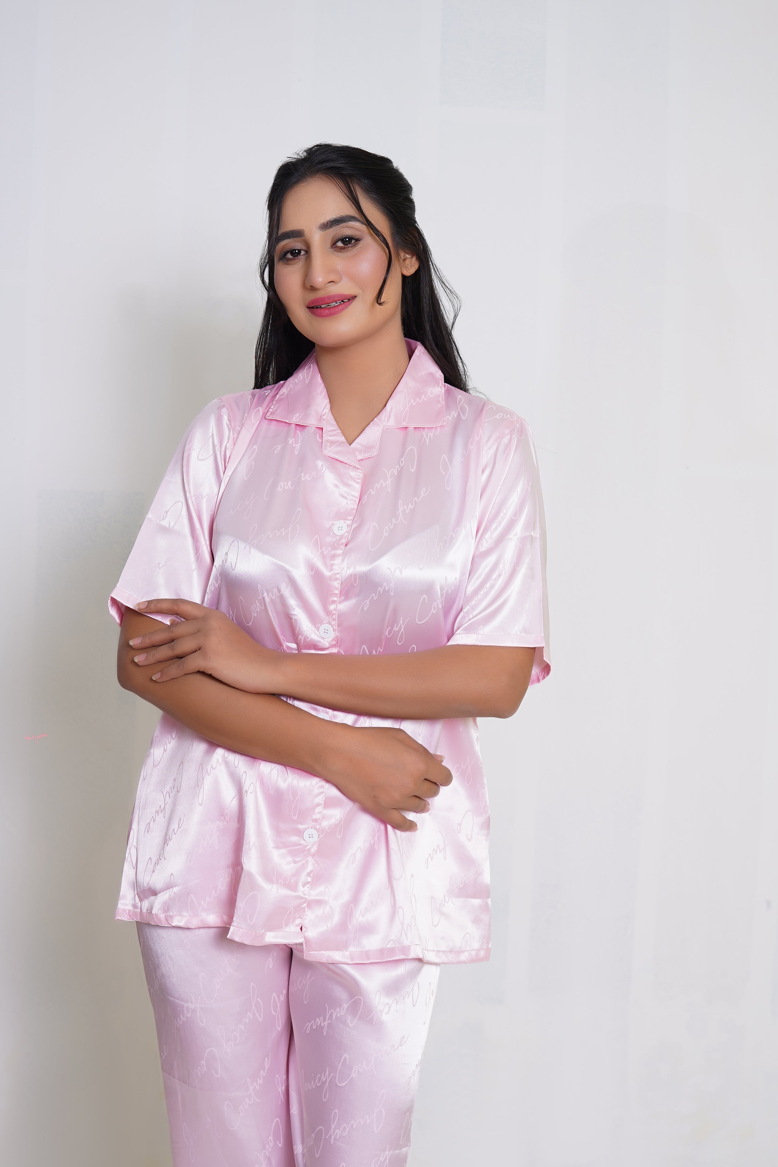 Body Girl Light Pink 2-Piece Pajama Set - Comfortable & Soft Sleepwear for Women