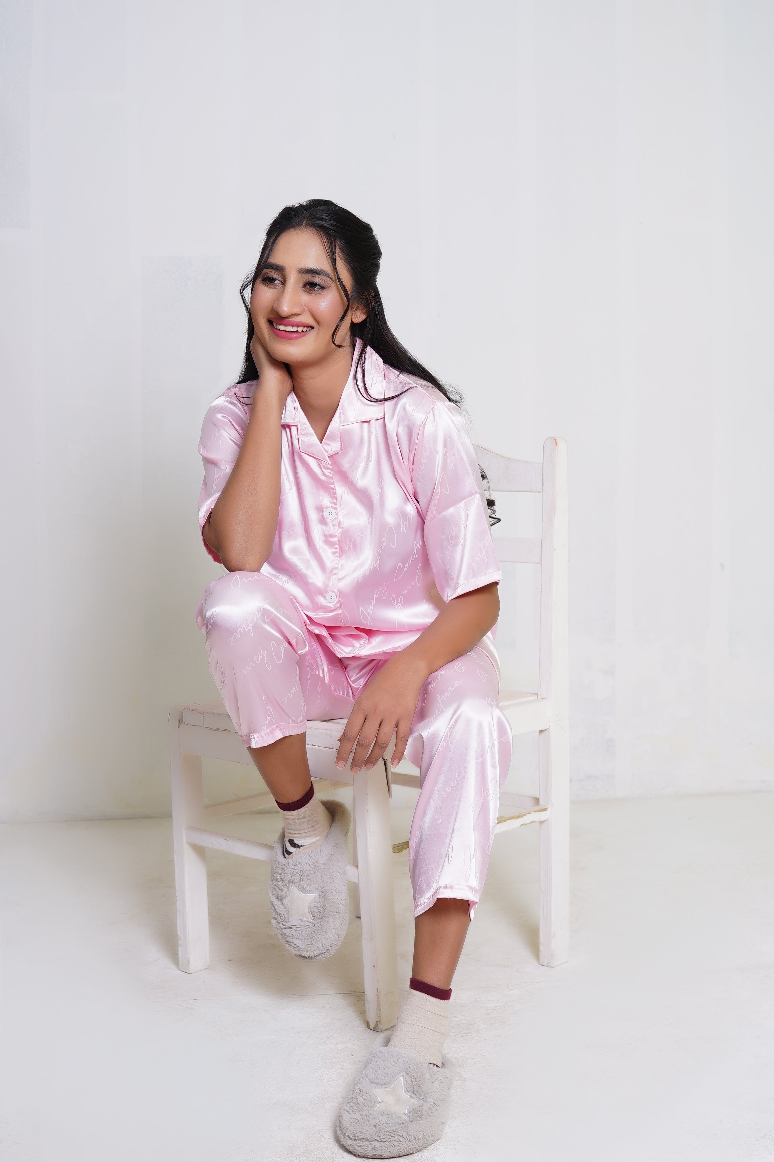 Body Girl Light Pink 2-Piece Pajama Set - Comfortable & Soft Sleepwear for Women