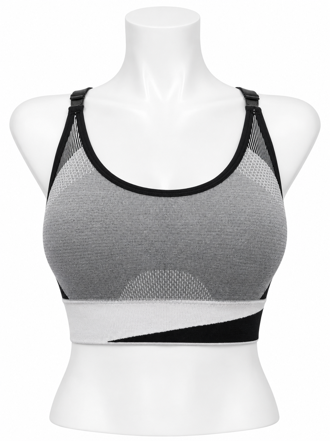 Body Girl Two-Tone Mesh Sports Bra
