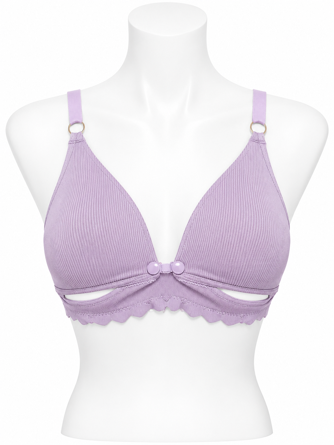 Body Girl Front-Open Bra with Scallop Lace