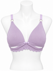 Body Girl Front-Open Bra with Scallop Lace