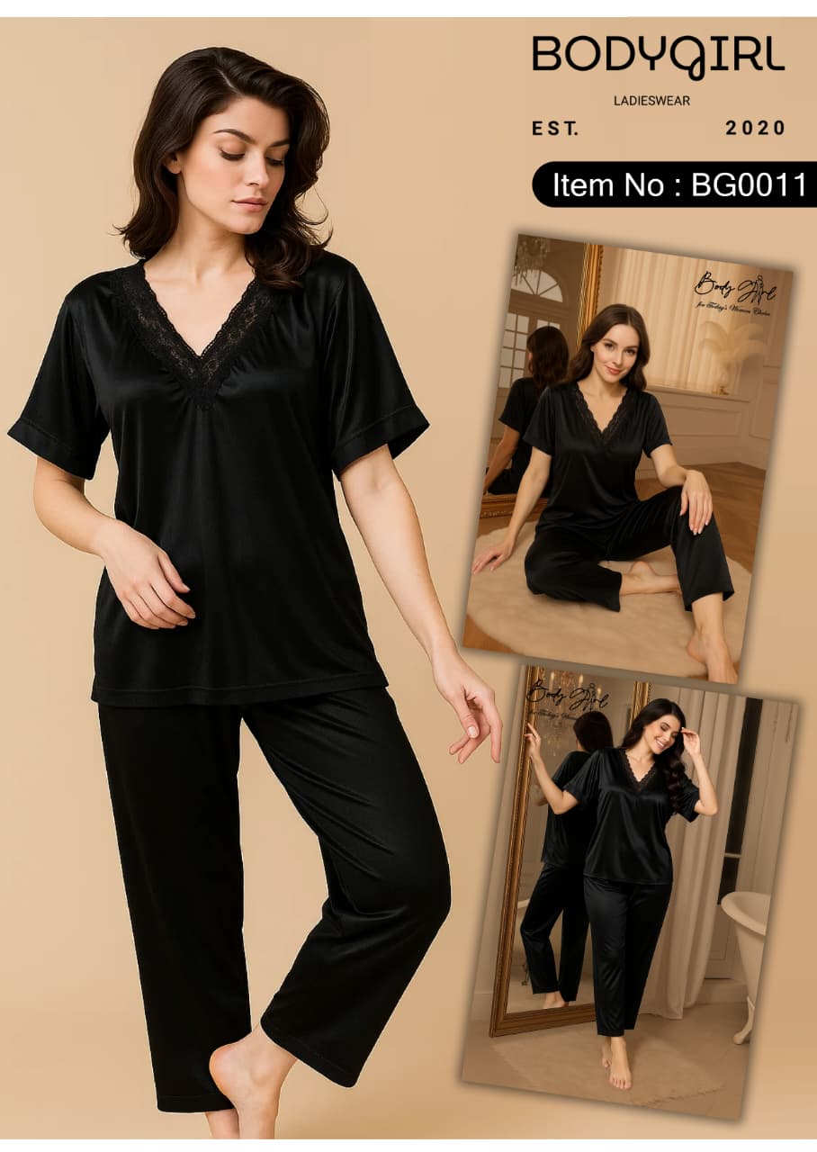  Silk Nightwear Set - 2 Piece Luxury V-Neck Pajama Set for Women