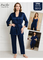Luxury Silk Pajama Set 3 Piece