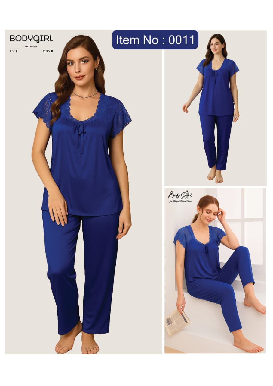 Women's Silk Pajama Set - Short Sleeve Two Piece Sleepwear