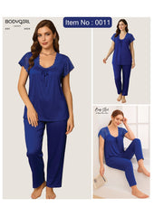 Women's Silk Pajama Set - Short Sleeve Two Piece Sleepwear