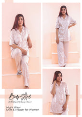 Body Girl Shirt & Trouser Night Wear For Girls & Women Free Size