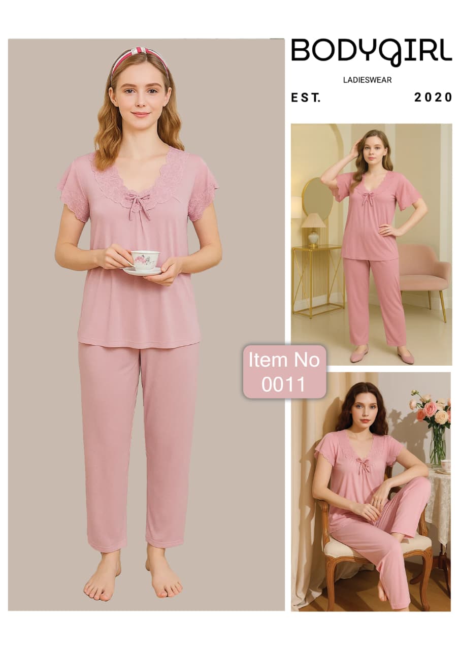 Women's Silk Pajama Set - Short Sleeve Two Piece Sleepwear