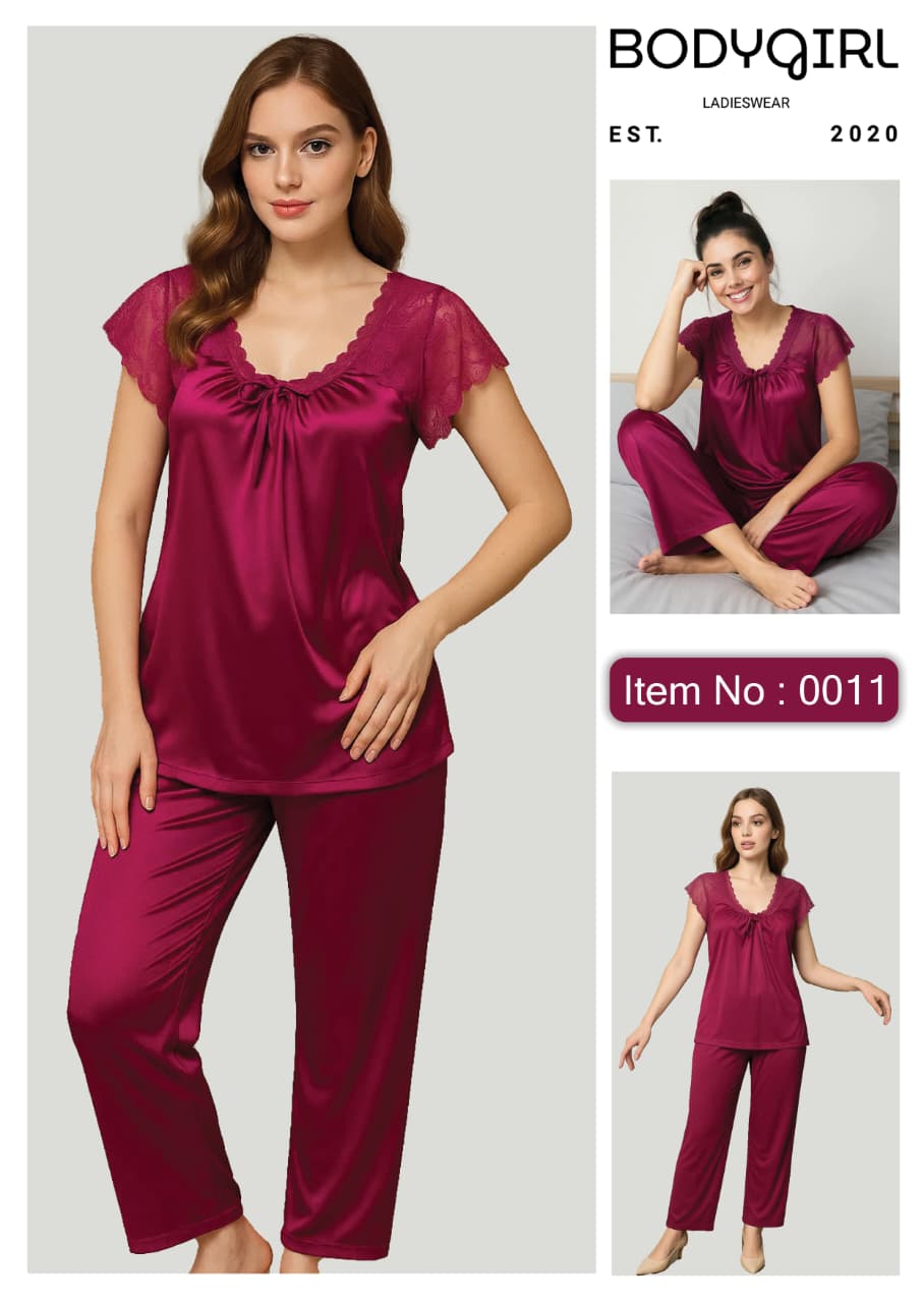 Women's Silk Pajama Set - Short Sleeve Two Piece Sleepwear