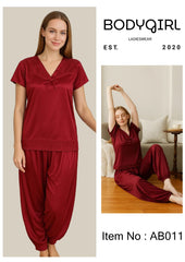 Emerald Silk Nightwear Set - 2 Piece